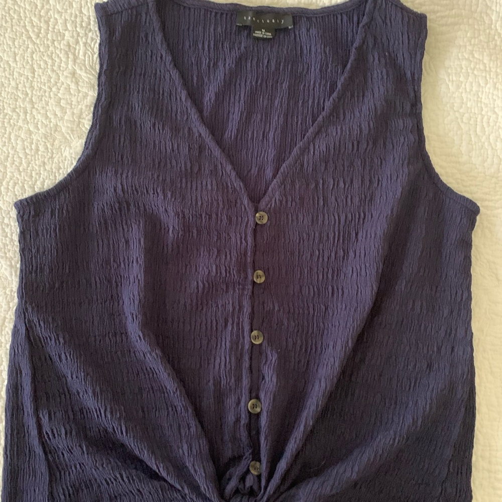 Sanctuary Blue Blouse Elegant Top